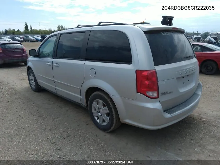 2C4RDGBG8CR222035 2012 Dodge Grand Caravan Se