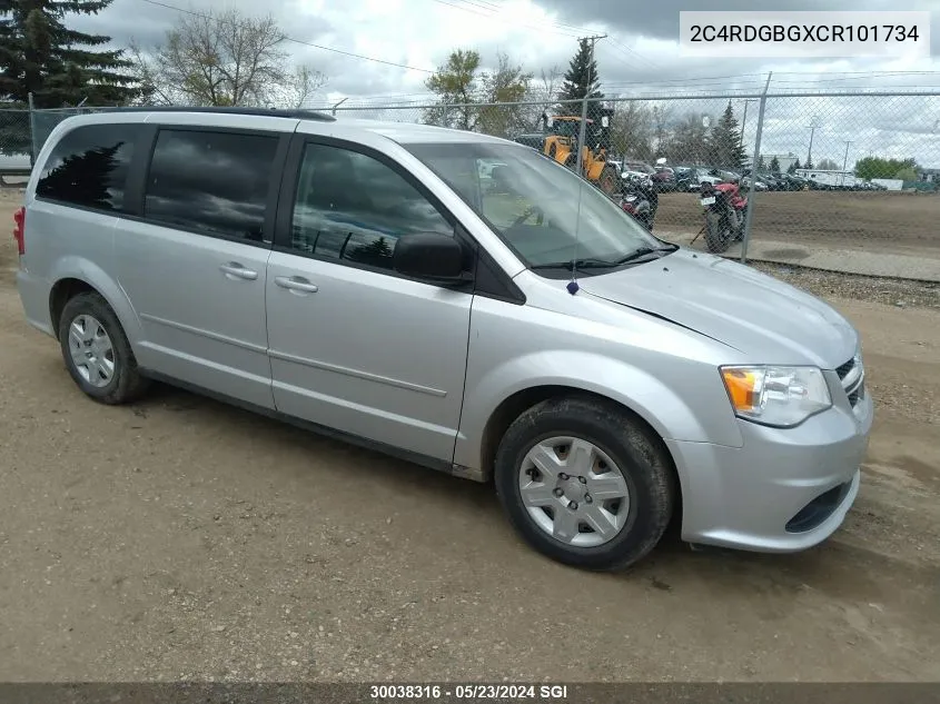 2C4RDGBGXCR101734 2012 Dodge Grand Caravan Se