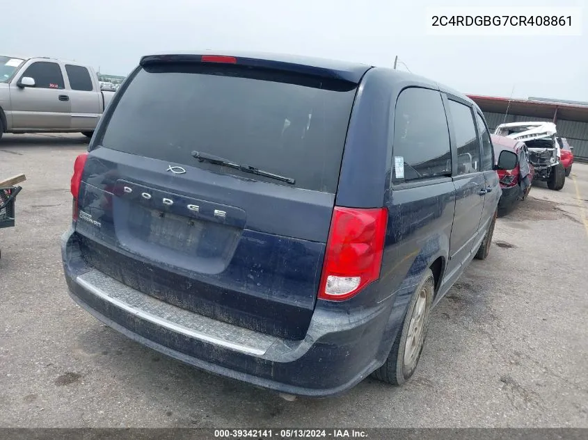 2C4RDGBG7CR408861 2012 Dodge Grand Caravan Se/Avp