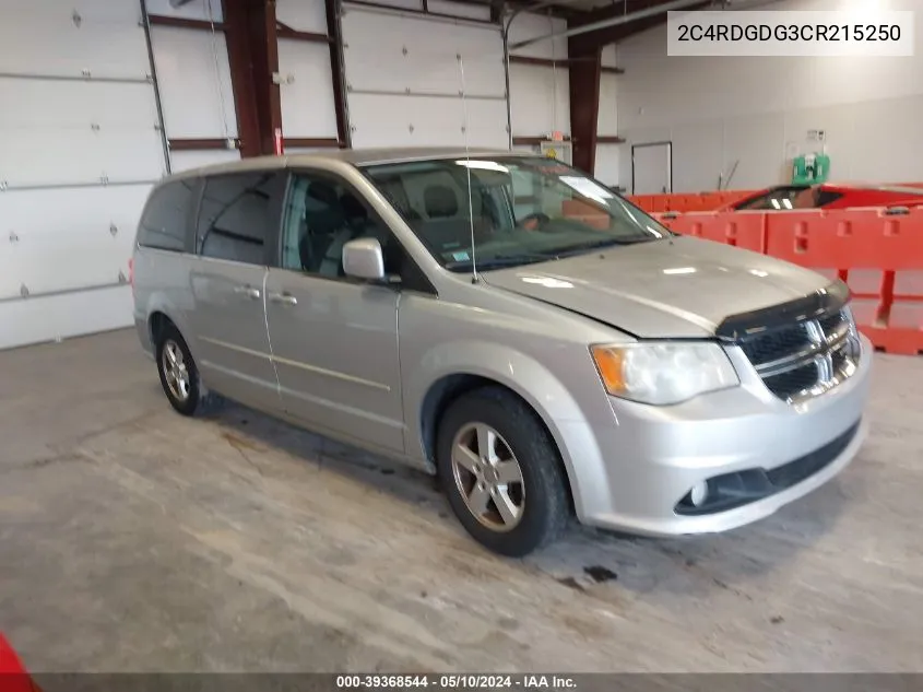 2012 Dodge Grand Caravan Crew VIN: 2C4RDGDG3CR215250 Lot: 39368544