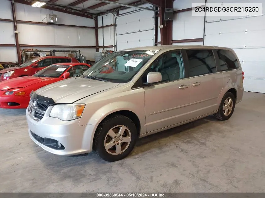 2012 Dodge Grand Caravan Crew VIN: 2C4RDGDG3CR215250 Lot: 39368544