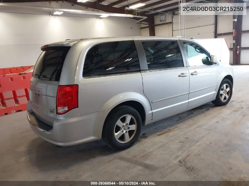 2012 Dodge Grand Caravan Crew VIN: 2C4RDGDG3CR215250 Lot: 39368544