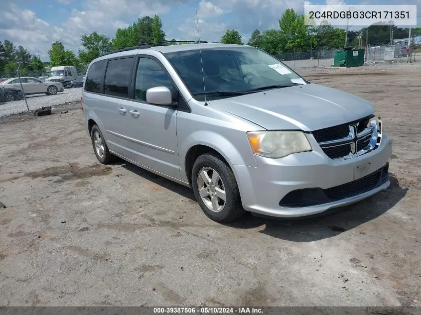 2012 Dodge Grand Caravan Se/Avp VIN: 2C4RDGBG3CR171351 Lot: 39387506