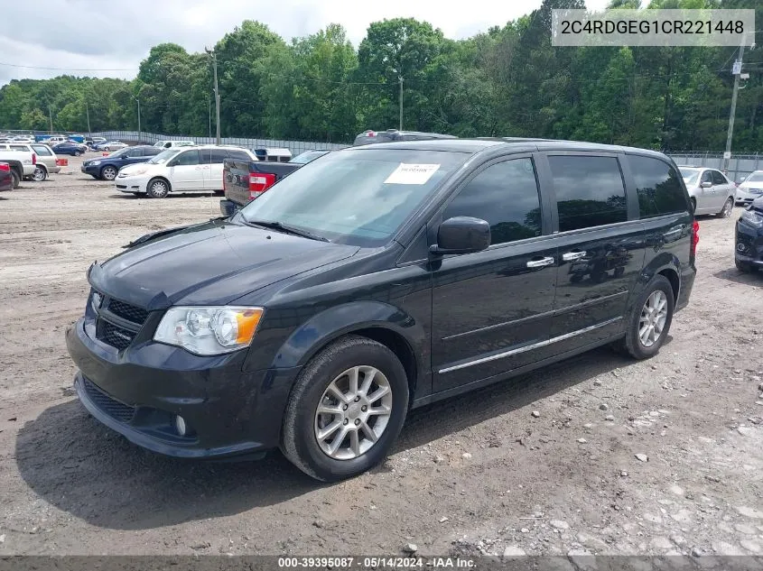 2012 Dodge Grand Caravan R/T VIN: 2C4RDGEG1CR221448 Lot: 39395087