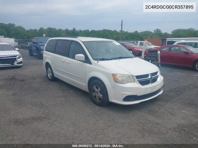 2012 Dodge Grand Caravan Sxt VIN: 2C4RDGCG0CR357895 Lot: 39398272