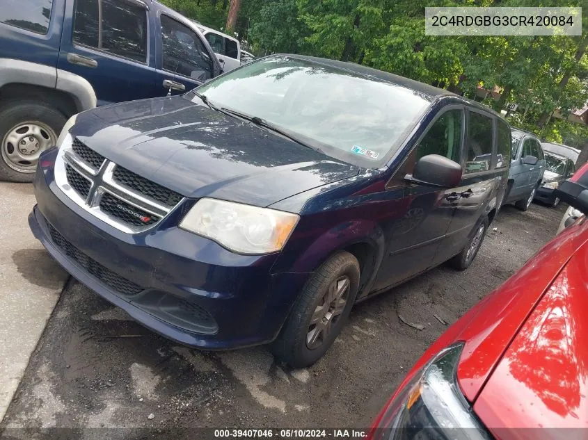 2C4RDGBG3CR420084 2012 Dodge Grand Caravan Se/Avp