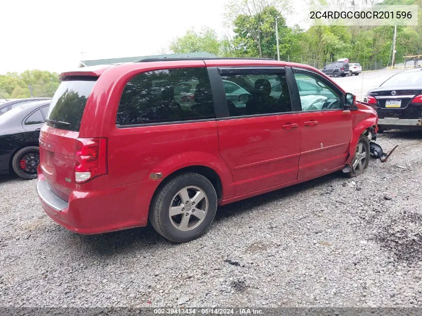 2012 Dodge Grand Caravan Sxt VIN: 2C4RDGCG0CR201596 Lot: 39413434