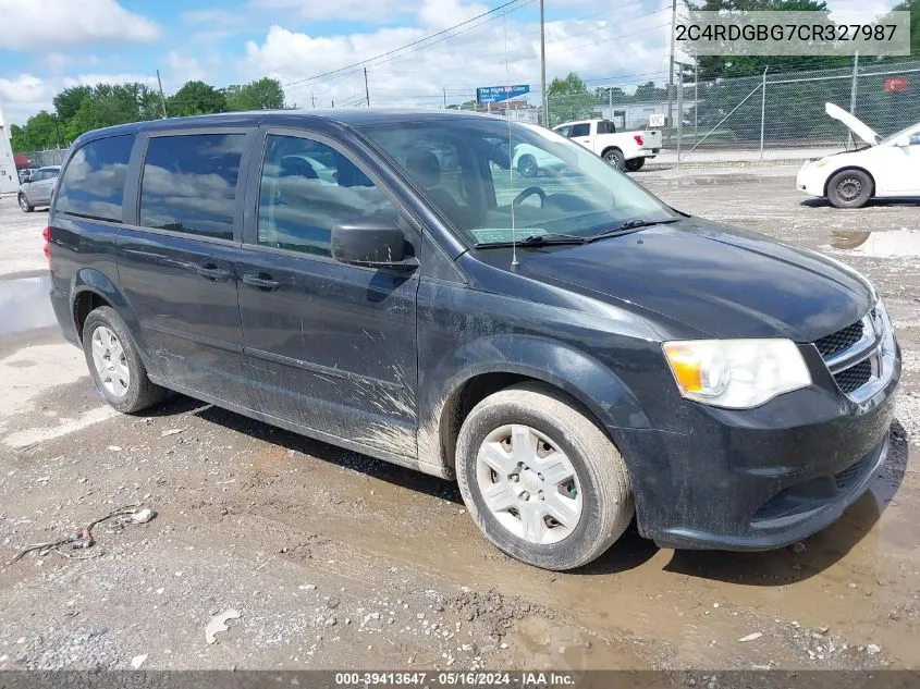 2012 Dodge Grand Caravan Se/Avp VIN: 2C4RDGBG7CR327987 Lot: 39413647