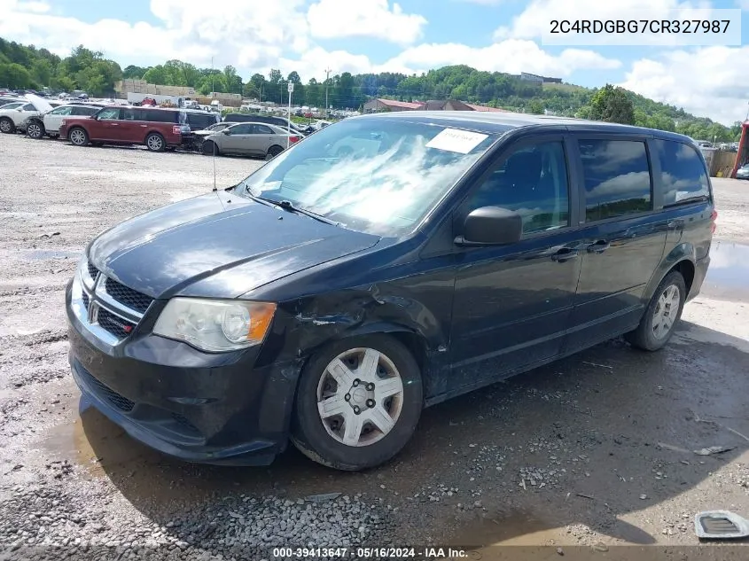 2012 Dodge Grand Caravan Se/Avp VIN: 2C4RDGBG7CR327987 Lot: 39413647