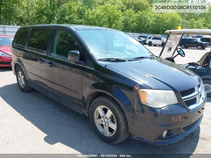 2012 Dodge Grand Caravan Crew VIN: 2C4RDGDG8CR110106 Lot: 39425691