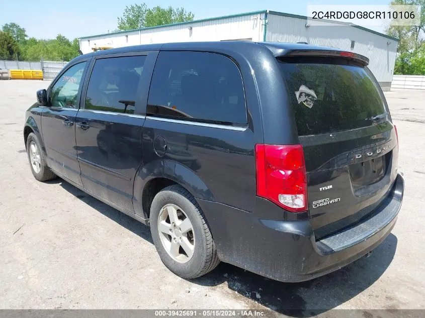 2C4RDGDG8CR110106 2012 Dodge Grand Caravan Crew