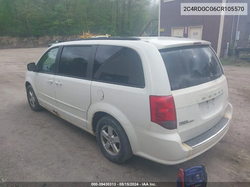 2012 Dodge Grand Caravan Sxt VIN: 2C4RDGCG6CR105570 Lot: 39430313