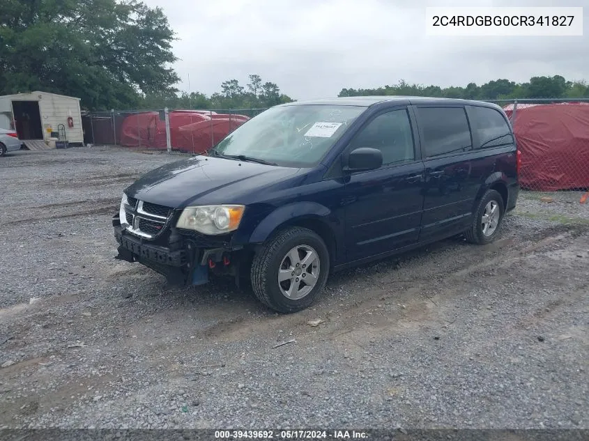 2012 Dodge Grand Caravan Se/Avp VIN: 2C4RDGBG0CR341827 Lot: 39439692