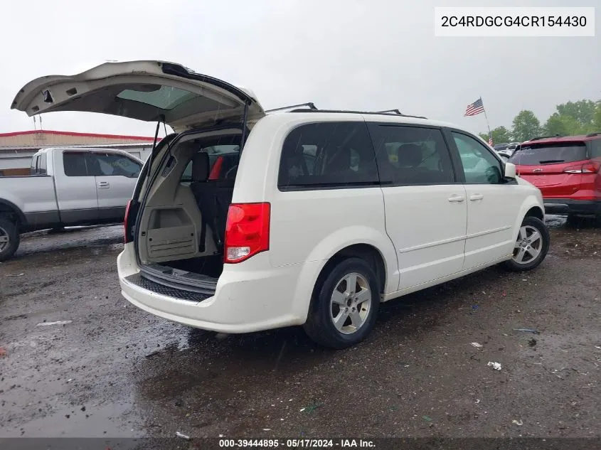 2C4RDGCG4CR154430 2012 Dodge Grand Caravan Sxt