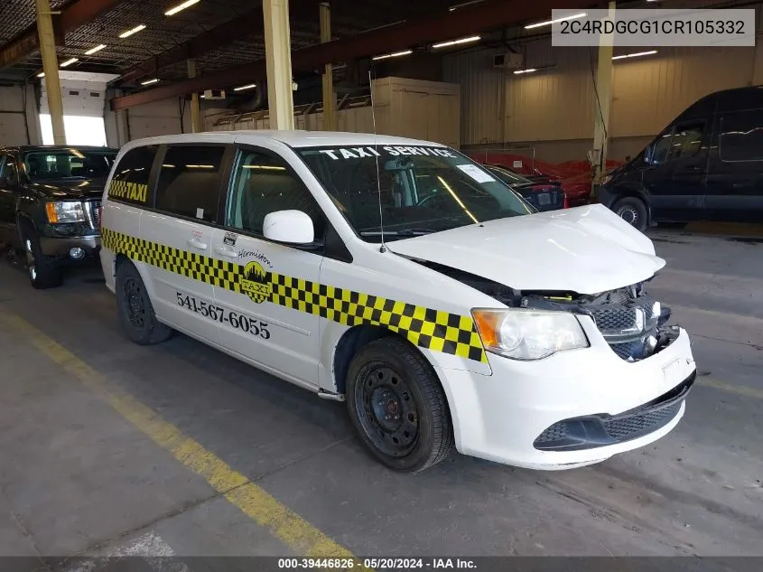 2C4RDGCG1CR105332 2012 Dodge Grand Caravan Sxt