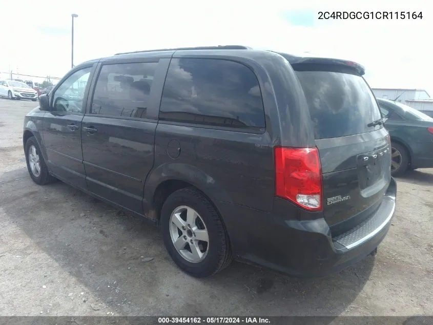 2C4RDGCG1CR115164 2012 Dodge Grand Caravan Sxt