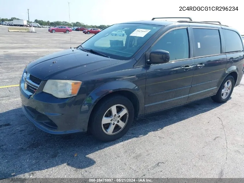 2012 Dodge Grand Caravan Sxt VIN: 2C4RDGCG1CR296234 Lot: 39475997