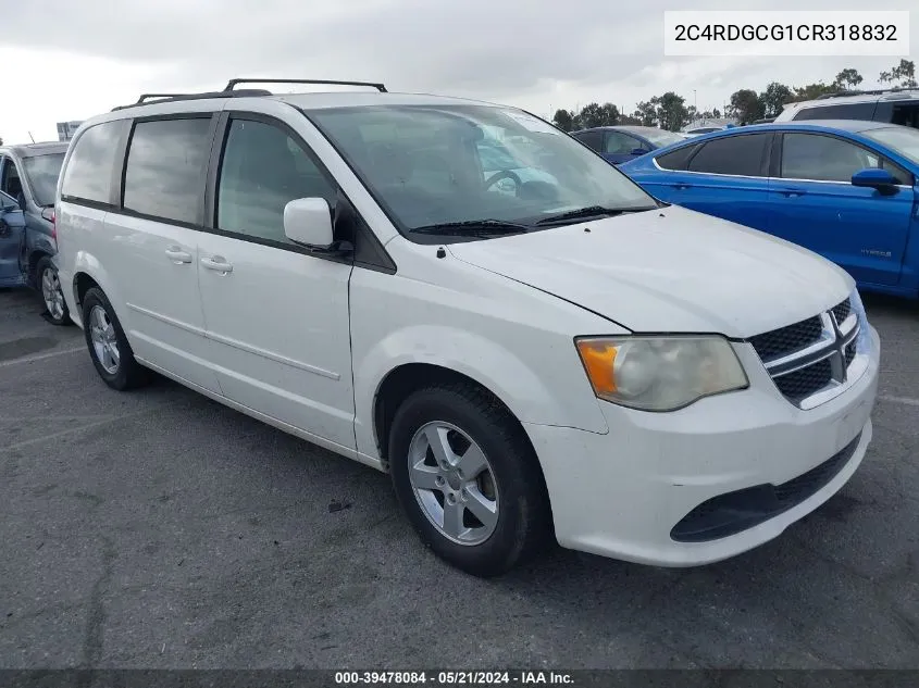 2C4RDGCG1CR318832 2012 Dodge Grand Caravan Sxt