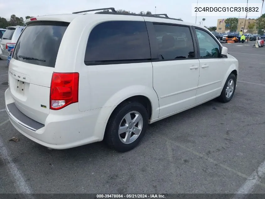 2012 Dodge Grand Caravan Sxt VIN: 2C4RDGCG1CR318832 Lot: 39478084