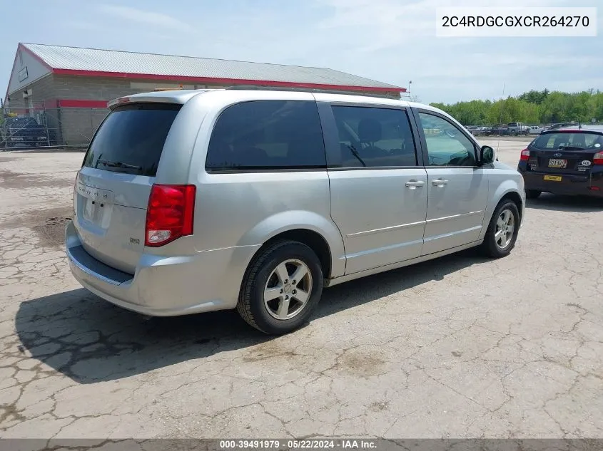 2C4RDGCGXCR264270 2012 Dodge Grand Caravan Sxt