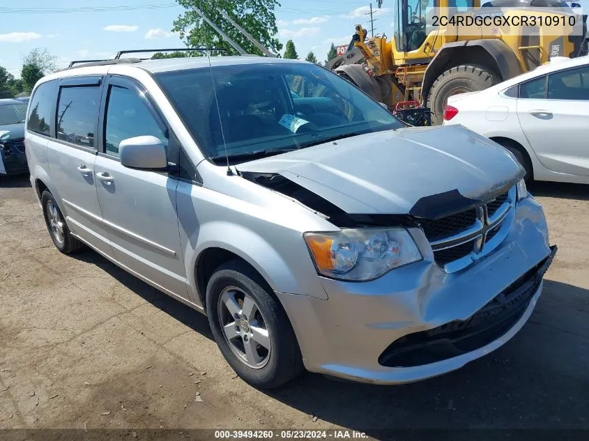 2C4RDGCGXCR310910 2012 Dodge Grand Caravan Sxt