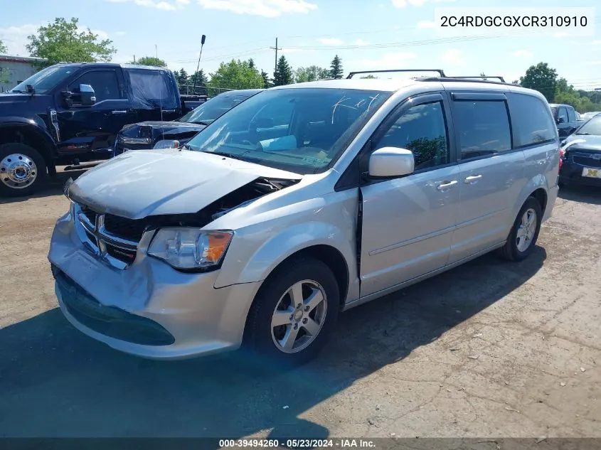 2C4RDGCGXCR310910 2012 Dodge Grand Caravan Sxt