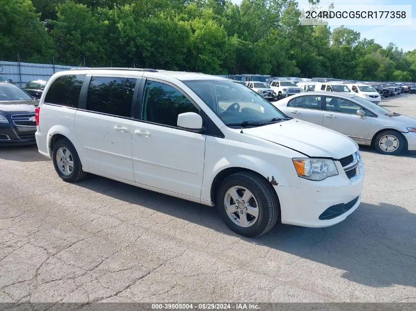 2012 Dodge Grand Caravan Sxt VIN: 2C4RDGCG5CR177358 Lot: 39505004