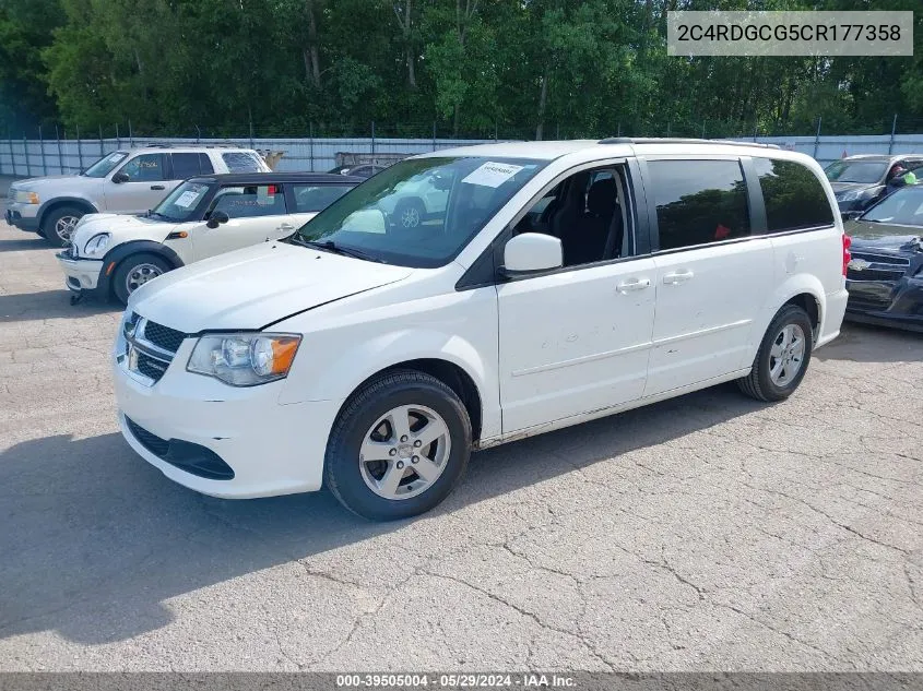 2012 Dodge Grand Caravan Sxt VIN: 2C4RDGCG5CR177358 Lot: 39505004