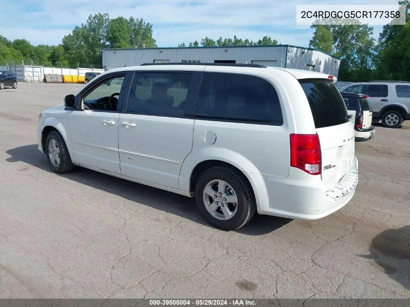 2C4RDGCG5CR177358 2012 Dodge Grand Caravan Sxt