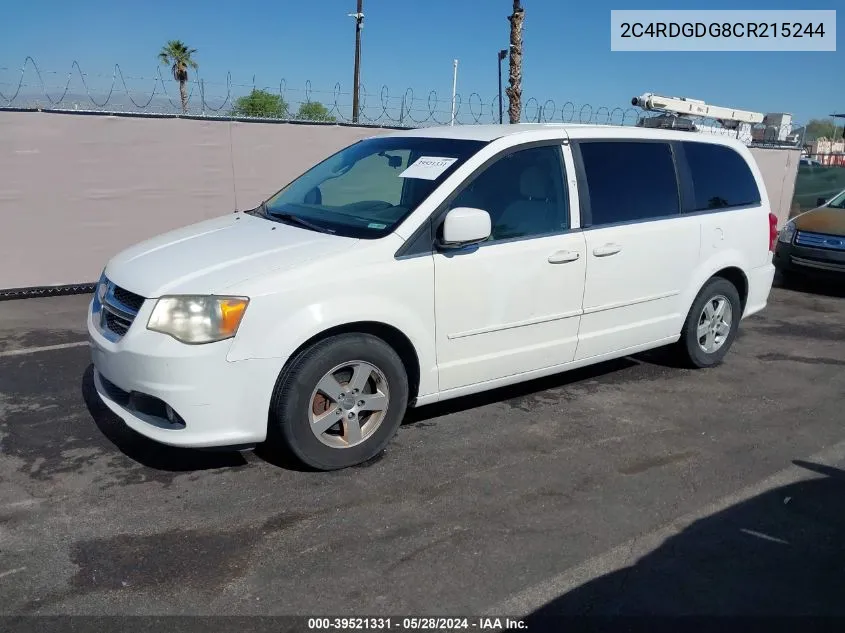 2012 Dodge Grand Caravan Crew VIN: 2C4RDGDG8CR215244 Lot: 39521331