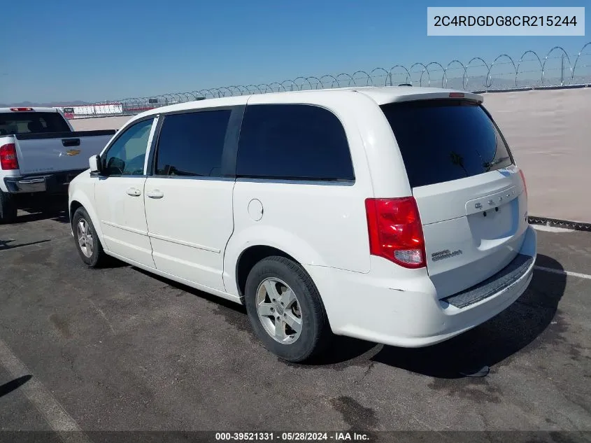 2012 Dodge Grand Caravan Crew VIN: 2C4RDGDG8CR215244 Lot: 39521331