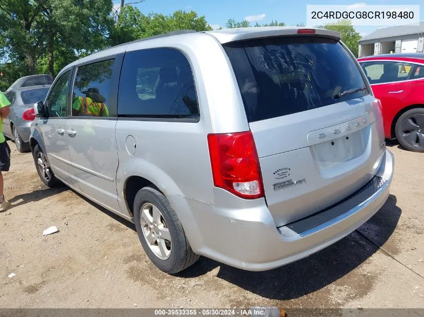 2012 Dodge Grand Caravan Sxt VIN: 2C4RDGCG8CR198480 Lot: 39533355