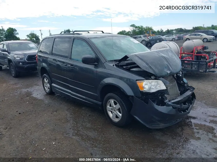 2C4RDGCG3CR319741 2012 Dodge Grand Caravan Sxt