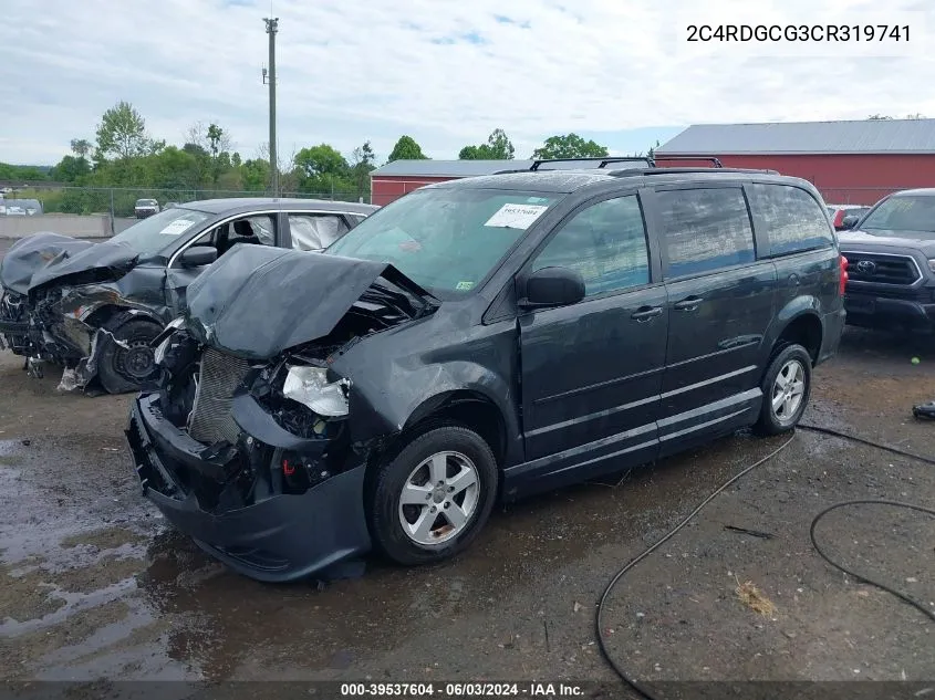 2012 Dodge Grand Caravan Sxt VIN: 2C4RDGCG3CR319741 Lot: 39537604