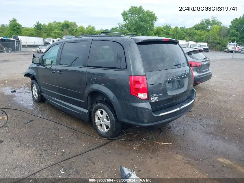 2C4RDGCG3CR319741 2012 Dodge Grand Caravan Sxt