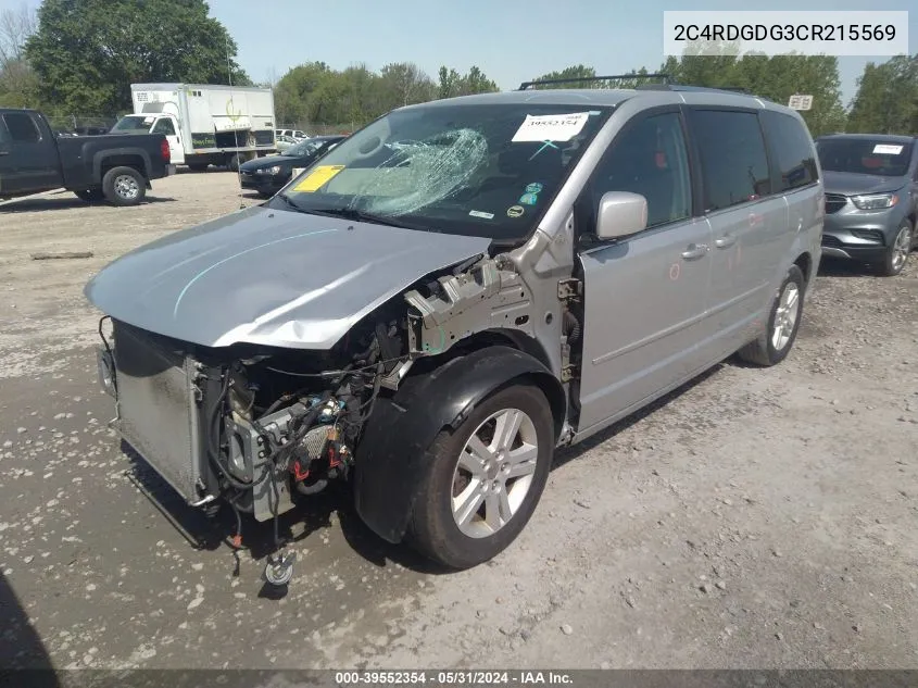 2012 Dodge Grand Caravan Crew VIN: 2C4RDGDG3CR215569 Lot: 39552354