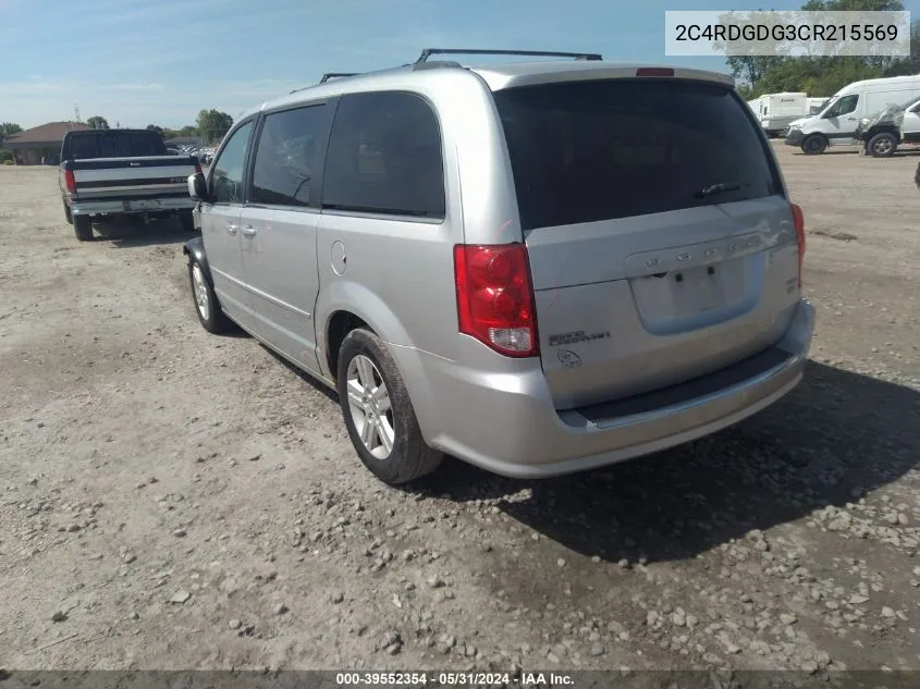 2012 Dodge Grand Caravan Crew VIN: 2C4RDGDG3CR215569 Lot: 39552354