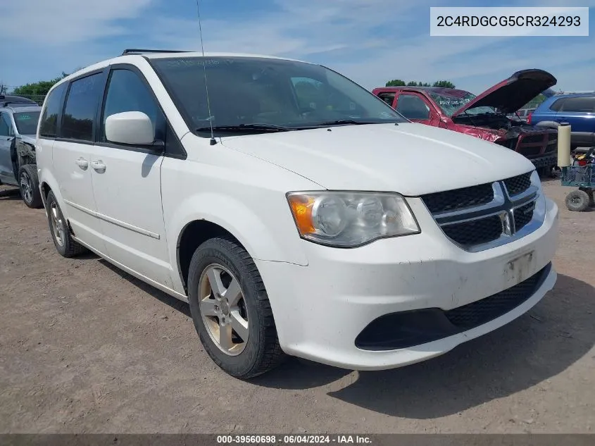 2012 Dodge Grand Caravan Sxt VIN: 2C4RDGCG5CR324293 Lot: 39560698