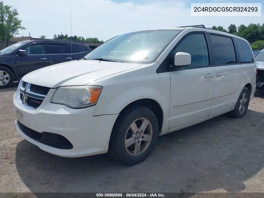 2012 Dodge Grand Caravan Sxt VIN: 2C4RDGCG5CR324293 Lot: 39560698