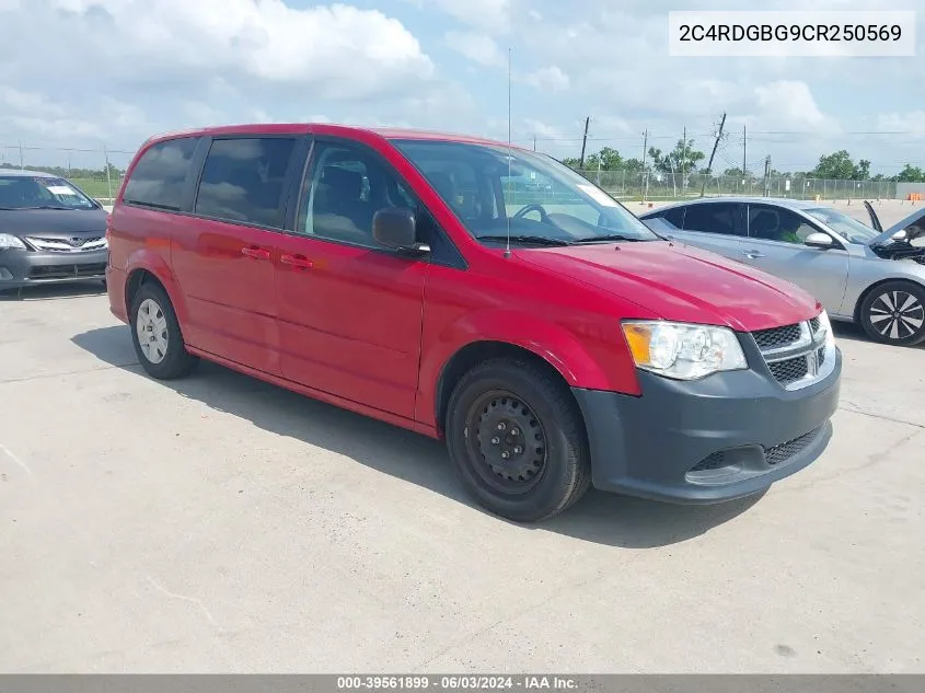 2012 Dodge Grand Caravan Se/Avp VIN: 2C4RDGBG9CR250569 Lot: 39561899