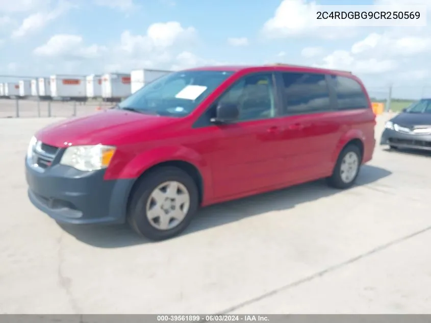 2C4RDGBG9CR250569 2012 Dodge Grand Caravan Se/Avp