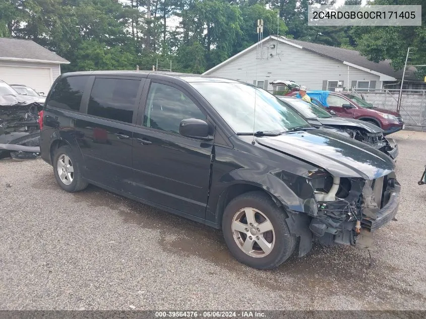 2012 Dodge Grand Caravan Se/Avp VIN: 2C4RDGBG0CR171405 Lot: 39564376