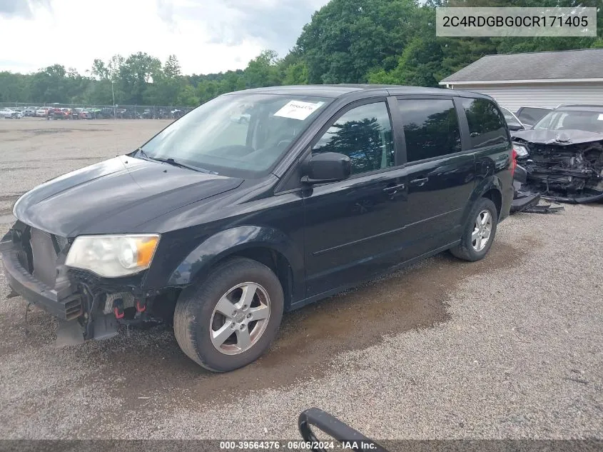 2012 Dodge Grand Caravan Se/Avp VIN: 2C4RDGBG0CR171405 Lot: 39564376