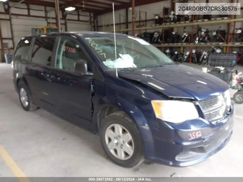 2012 Dodge Grand Caravan Se/Avp VIN: 2C4RDGBG7CR380575 Lot: 39573582