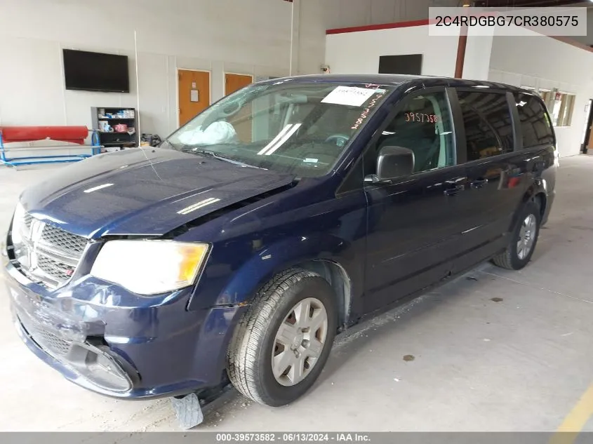 2C4RDGBG7CR380575 2012 Dodge Grand Caravan Se/Avp