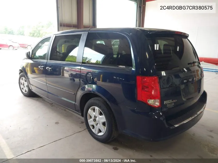 2C4RDGBG7CR380575 2012 Dodge Grand Caravan Se/Avp