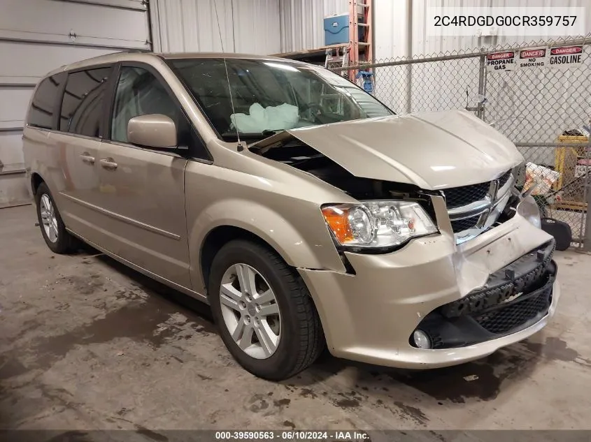 2C4RDGDG0CR359757 2012 Dodge Grand Caravan Crew