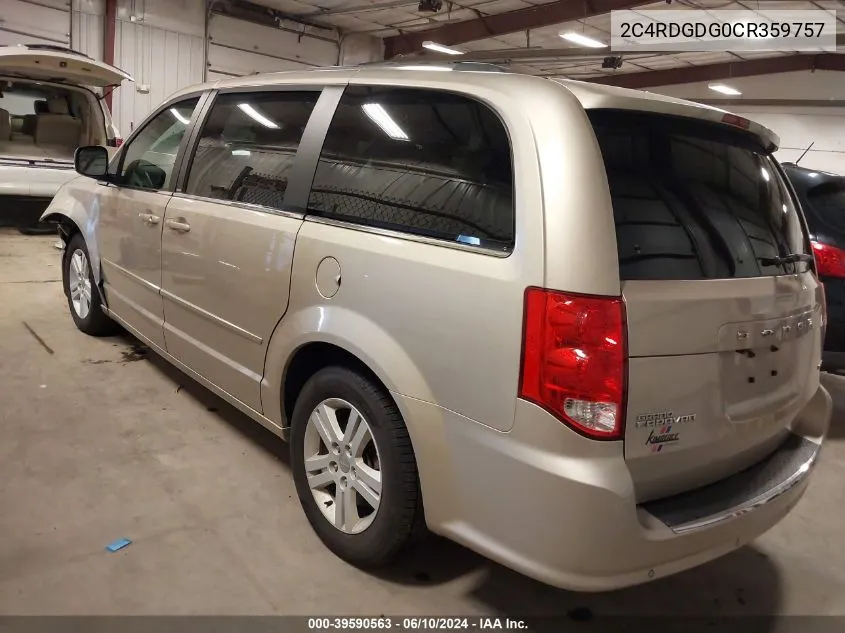 2012 Dodge Grand Caravan Crew VIN: 2C4RDGDG0CR359757 Lot: 39590563