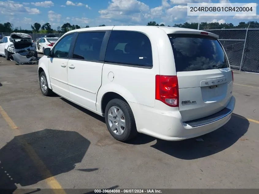 2C4RDGBG1CR420004 2012 Dodge Grand Caravan Se/Avp