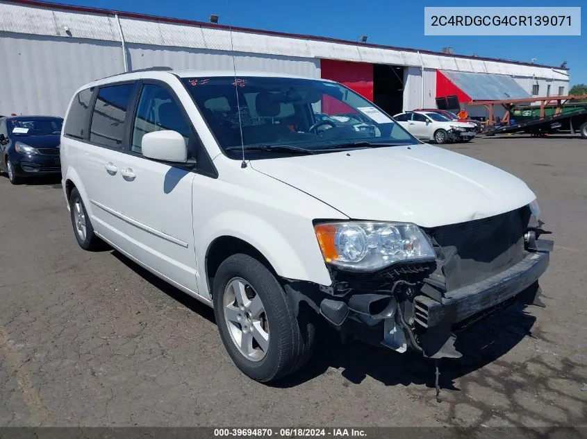 2012 Dodge Grand Caravan Sxt VIN: 2C4RDGCG4CR139071 Lot: 39694870